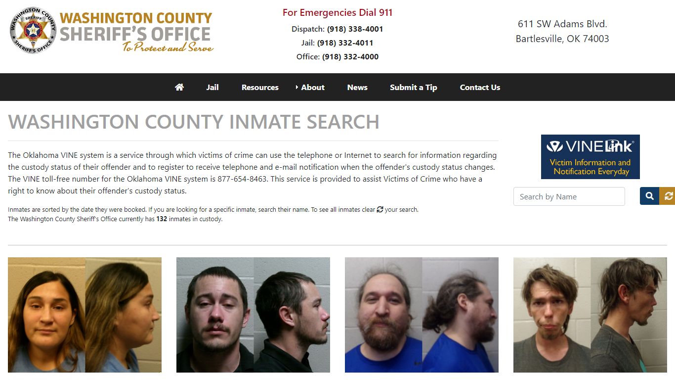 Inmate Search - Washington County Sheriff's Office